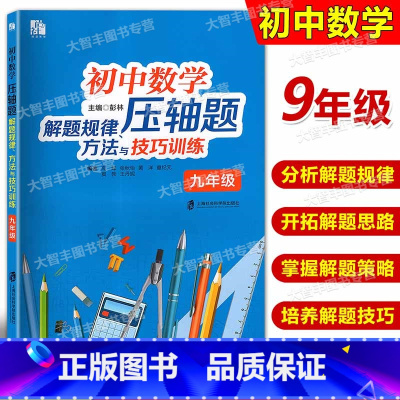 数学 [正版]初中数学压轴题解题规律方法与技巧训练 9年级/九年级巧妙探索数轴上的动点问题阅读探究新定义压轴题 上海社会