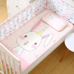 枕工坊婴儿冰丝凉席透气吸汗幼儿园儿童午睡可洗宝宝婴儿推车凉席夏