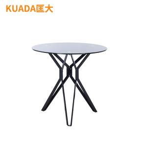 匡大 洽谈桌休闲圆桌玻璃圆几KDYZ-JSD004 800*800*760MM