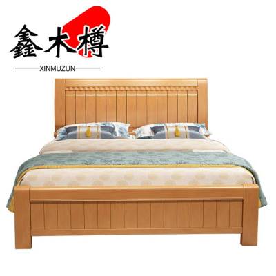 鑫木樽床1.2m+5cm床垫+床头柜*1组