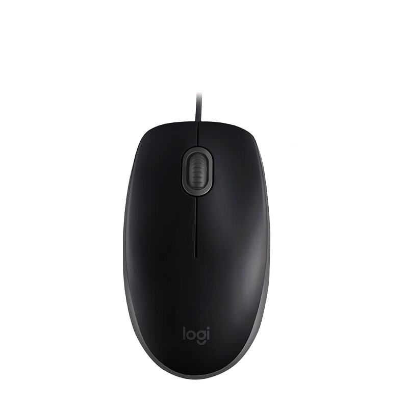 罗技(Logitech) M110 鼠标 有线鼠标 办公鼠标 轻音鼠标 对称鼠标 黑色