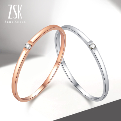 ZSK珠宝钻石戒指女爱的印记红/白18K金钻石戒指彩金女戒钻戒送女友（定价）