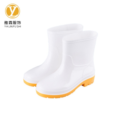 雅霖服 白色短筒雨鞋YL-YX82010 双