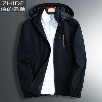 SUNTEK爸爸外套春秋款防风衣中年男士休闲上衣薄款中老年人男装春装夹克风衣