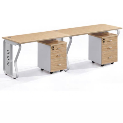 臻远 GWF-03 简约职员桌办公桌屏风工作卡位 直排双人位含柜