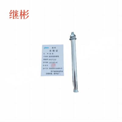 JIBIN/继彬 GB22795-表5 膨胀螺栓 碳钢 镀白锌 M10×250 1个