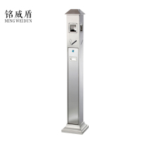 铭威盾不锈钢垃圾桶烟蒂柱灭烟桶带烟灰缸室外电梯口立式屋顶式不锈钢烟灰柱