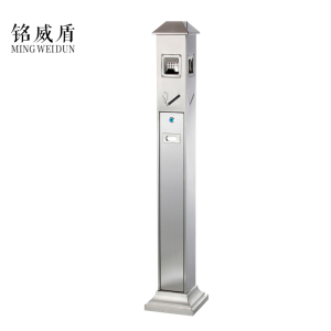 铭威盾不锈钢垃圾桶烟蒂柱灭烟桶带烟灰缸室外电梯口立式屋顶式不锈钢烟灰柱