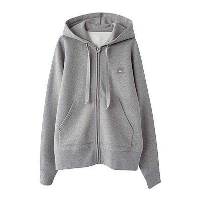 连帽卫衣女宽松拉链外套秋季新款韩版灰色运动开衫名瑞德