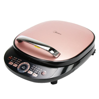 美的电饼铛MC-JCN30S电饼铛煎烤机微电脑式控制家用双面上下盘单独加热不粘涂层