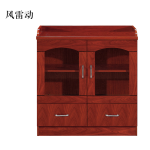 风雷动胡桃色餐边柜简约茶水柜二门800*400*860[工厂现做 7天内发货]