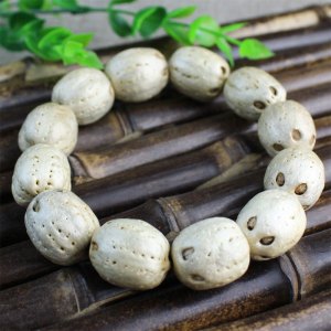 厂家直销五眼六通菩提子手串文玩佛珠念珠手链男女五眼果地摊货源送女朋友老婆情人节七夕生日礼物 五眼六通菩提子手串