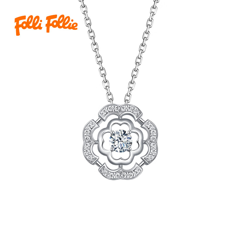 FOLLI FOLLIE 轻奢时尚潮流璀璨四叶花项链(3N20D005C)