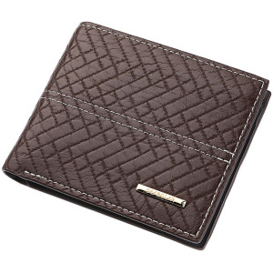 Ceba欧美钱包男新款 短款钱包男款三折多功能压纹钱夹卡包男