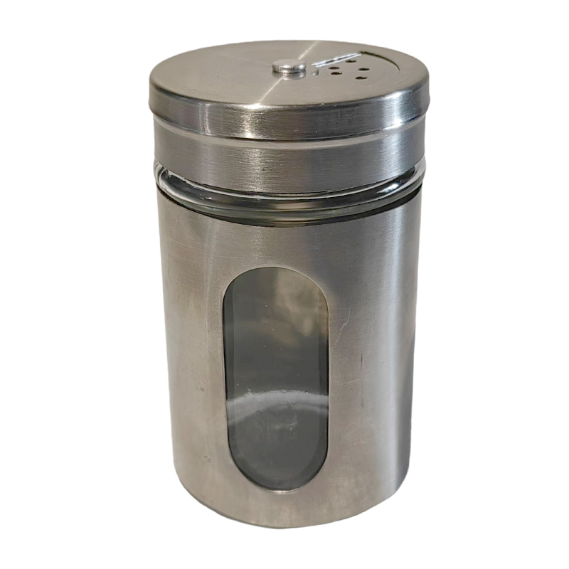 炯毅 不锈钢调料罐调味盒味盅猪油罐厨房料缸圆形调味盒打蛋盆辣椒罐家用调味罐 调料罐 撒料罐 8cm*5cm 个
