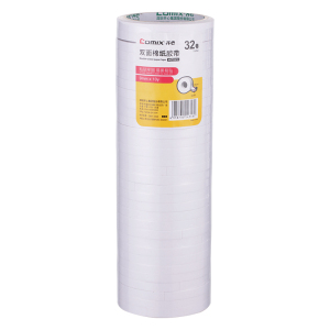 齐心 MJ0910-2 双面棉纸胶带 9mm*10y 2卷袋装 白