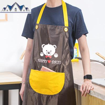 厨房防水防油韩式时尚可爱背心式成人男女家用做饭半身工作服 三维工匠围裙/袖套