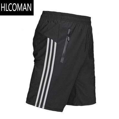 HLCOMAN运动短裤男跑步速干五分裤后腰口袋可装手机冰丝高弹专业晨跑中裤
