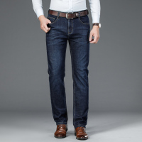 老爺車(LAOYECHE)秋冬季款男士牛仔裤直筒宽松男裤商务休闲长裤弹力中年裤子
