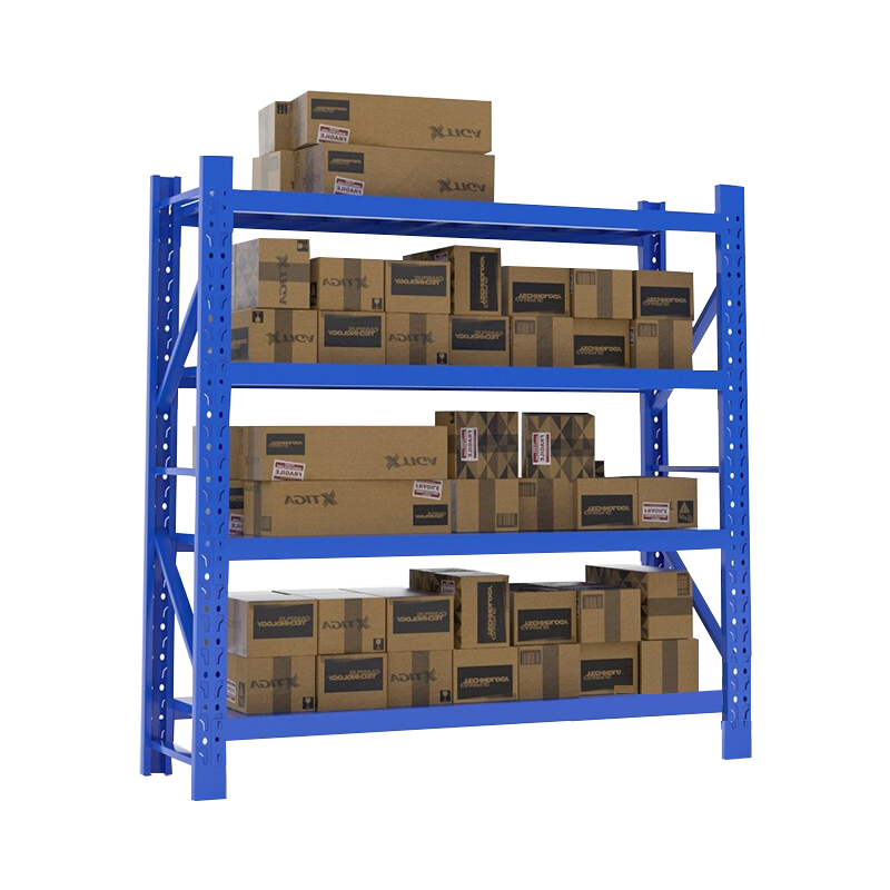绵冠货架仓棉冠储仓库自由组合家用置物架中型库房多功能展示架铁架子 蓝色2000*600*2000mm四层