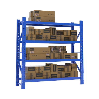 绵冠货架仓棉冠储仓库自由组合家用置物架中型库房多功能展示架铁架子 蓝色2000*600*2000mm四层