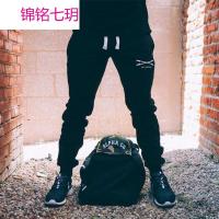 肌肉鲨鱼春秋季男户外运动健身休闲小脚卫裤运动大码收口修身长裤