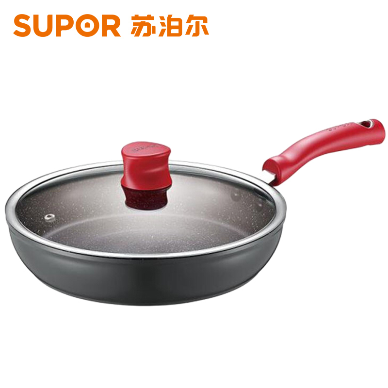 苏泊尔(supor )不粘锅平底煎锅火红健康少油烟平底锅煎锅燃气电磁炉