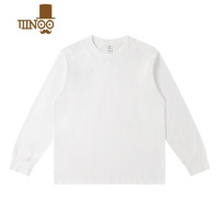 YANXU白色内搭打底衫长袖T恤男女圆领卫衣叠穿宽松上衣潮