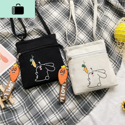 新款帆布小包包女斜挎包学生韩版百搭单肩包小清新可爱手机包布袋NEW LAKE