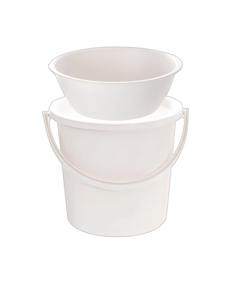 蕙如(HUIRU) 水桶家用洗衣桶脸盆套装学生宿舍洗脸盆手提带盖塑料洗澡桶 个