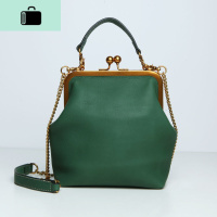 2019春夏新款复古女式手提挎包金口包链条小包单肩包斜跨包夹子包NEW LAKE女士单肩包