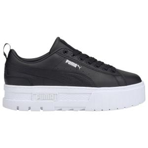 彪马(Puma)女鞋新款休闲板鞋时尚百搭配色皮革厚底运动鞋 Black/White 40