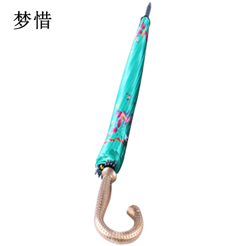 梦惜 半自动铁伞架 色丁布 塑料喷漆直柄雨伞 YF-L2021024/把