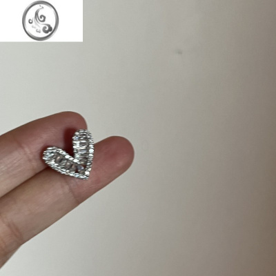 JiMi[楼哈哈]气质耳骨夹无耳洞女冷淡风简约爱心锆石独特耳夹闪钻耳环