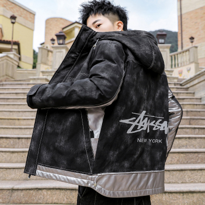 NEWLAKE冬季棉衣男士亮皮加厚外套2020年新款潮流派克服棉袄保暖羽绒棉服棉衣