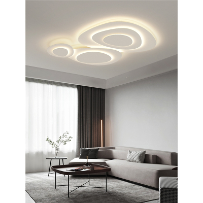 轻奢客厅灯北欧简约现代led吸顶灯大厅卧室主灯超薄创意高端灯具(tzb)