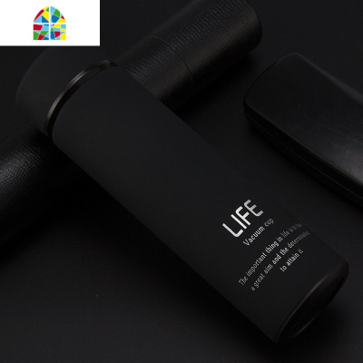 保温杯男刻字不锈钢商务大容量水杯女便携带滤网定制印LOGO FENGHOU 酒红色500ML