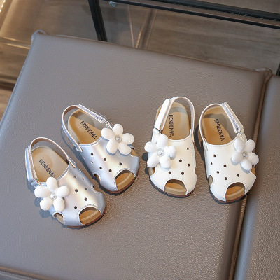 20265新款女童凉鞋镂空透气公主鞋太阳花宝宝凉鞋包头舒适时尚凉鞋