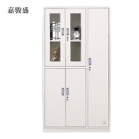 嘉骏盛钢制五门玻璃更衣柜员工柜铁皮职工储物柜带锁文件柜鞋柜资料柜子