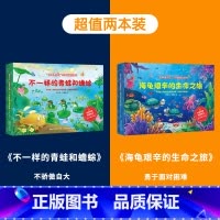 [2本]青蛙+海龟 [正版]全套6册 不一样的青蛙和蟾蜍 生命是什么小手翻翻立体书全套 立体书儿童3d立体书3d立体儿童