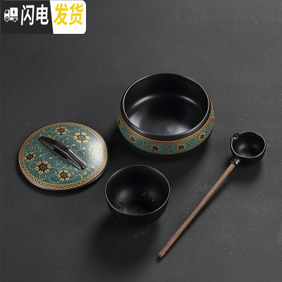 三维工匠陶瓷电陶炉煮茶器套装 养生黑茶蒸汽泡茶壶温茶碗日式干泡碗茶具 知友煮茶器-四件套