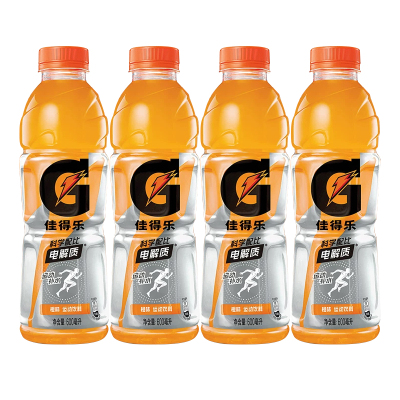Gatorade佳得乐电解质饮料橙味功能饮料600ml*4瓶