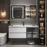 邦云浴室柜组合陶瓷一体盆简约卫生间洗脸盆柜轻奢小户型