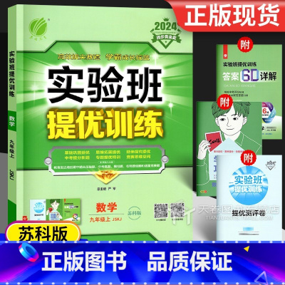 数学 九年级上 [正版]2024版 实验班提优训练九年级数学上册 苏科版苏教版 初三9年级 初中同步练习册题专项训练江苏