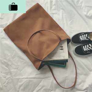 包包2020新款女包大包单肩包简约复古大容量购物袋韩版磨砂包潮NEW LAKE女士单肩包