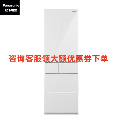 松下NR-E412BGL-W 387L左开门 N+1自由组合零嵌 纳诺怡净化 风冷无霜多门自动制冰冰箱