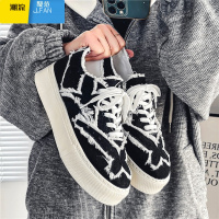 聚范帆布男鞋夏季透气百搭休闲板鞋厚底增高黑色布鞋乞丐潮鞋