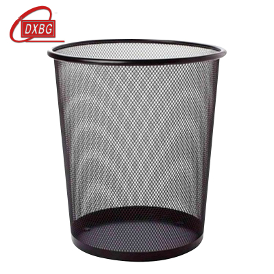 DXBG加厚铁网垃圾桶家用金属防锈垃圾篓办公室铁丝网废纸篓无盖小号(9L)
