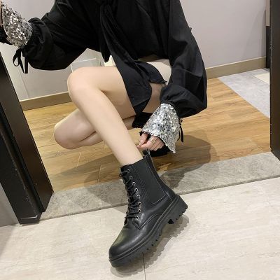 简翔网红潮鞋马丁靴女2020夏季新款百搭单靴薄款英伦风短靴子
