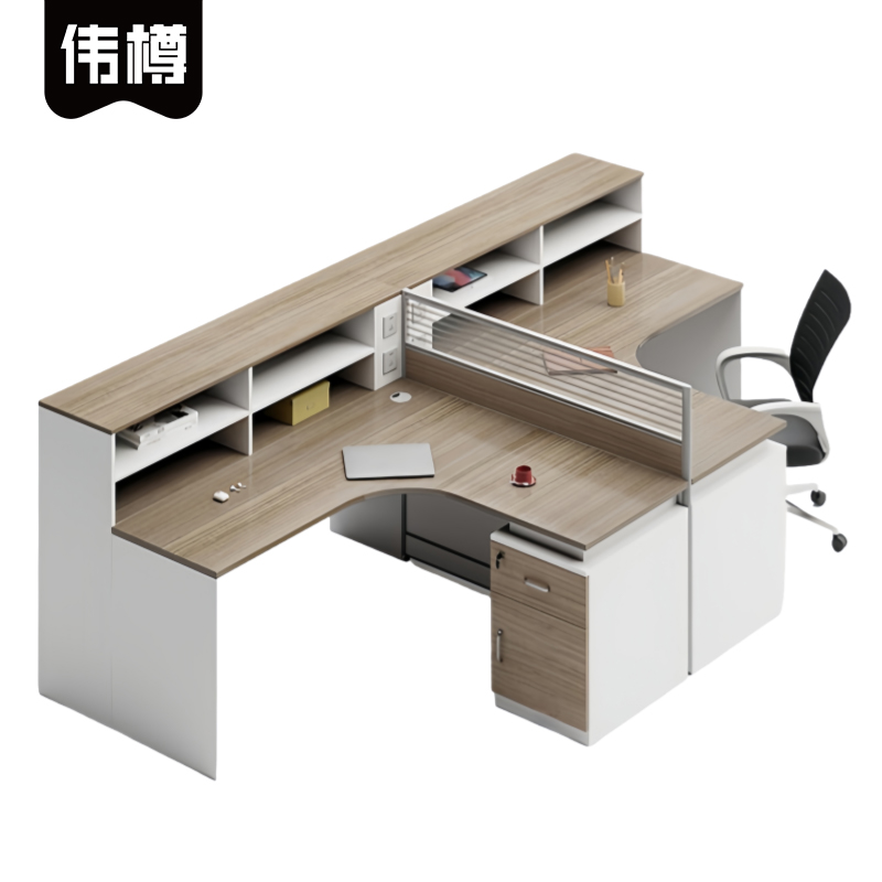 伟樽屏风工位双人位带二椅280*150*110cm套